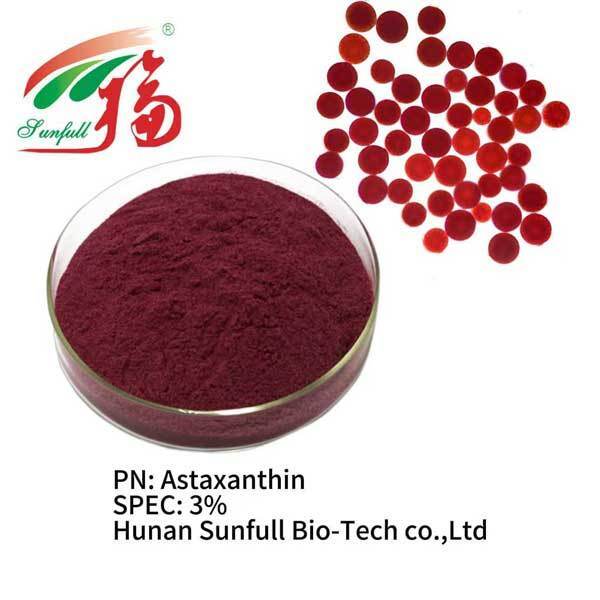 Haematococcus Pluvialis Chiết xuất 3% Astaxanthin bột Thực phẩm y tế chức năng Chăm sóc da trong mỹ phẩm Dược phẩm
