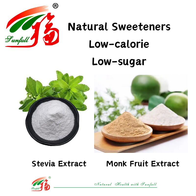 Chất thay thế đường tự nhiên Stevia chiết xuất với 80% - 95% Steviosides và chiết xuất trái cây Monk với 20% -60% Mogroside V chất làm ngọt tự nhiên không calo