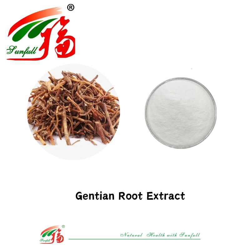 Nhà máy bán trực tiếp thảo mộc tự nhiên Không có mẫu Kháng viêm chiết xuất rễ Gentian 3%-8% Gentiopicrin