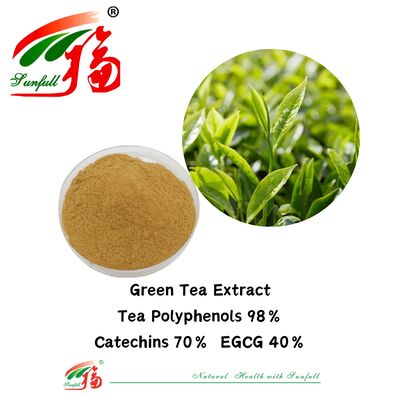 Hồ Nam Sunfull Thành phần thảo dược hữu cơ Theaflavins 10~40% EGCG 40% Catechins 70% Trà Polyphenol 98% Chiết xuất trà xanh