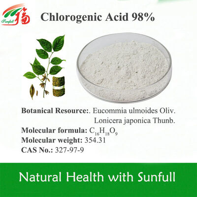 Chất chống oxy hóa tự nhiên Độ tinh khiết cao Eucommia Ulmoides Dùng chiết xuất lá Chlorogenic acid 98% Độ tinh khiết